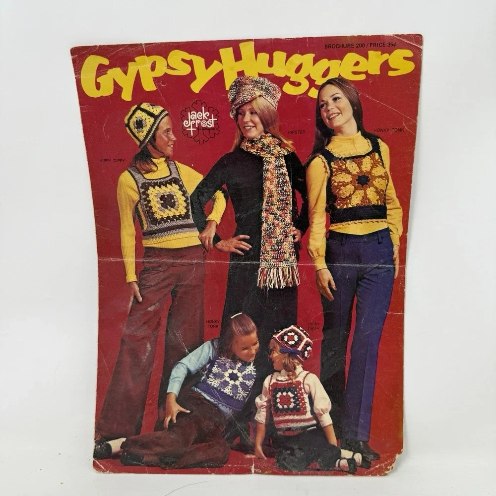 Jack Frost Gypsy Huggers Crochet Patterns Brochure #200 Vintage 1970s